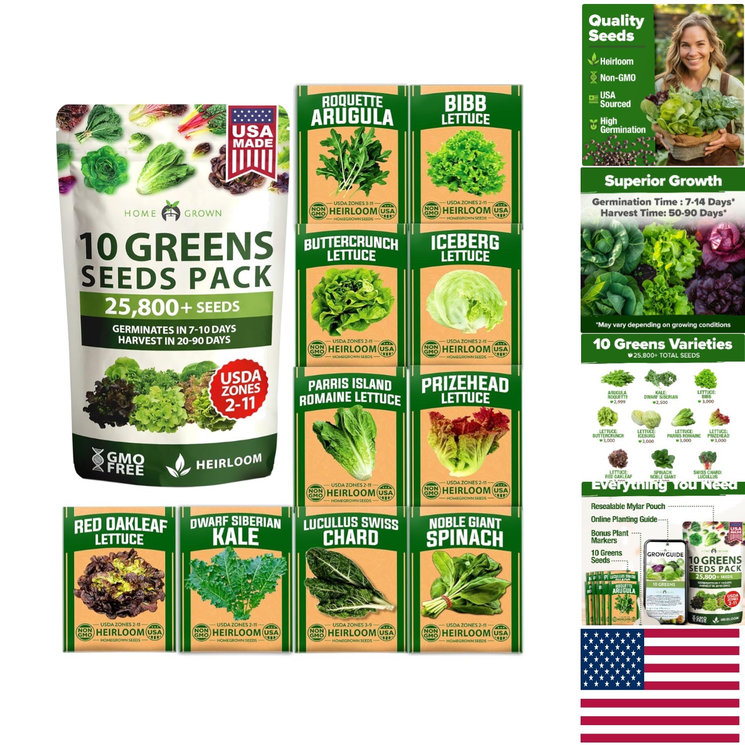 Versatile Non-GMO Lettuce Seeds: 10 Varieties for Any Gardener’s Delight