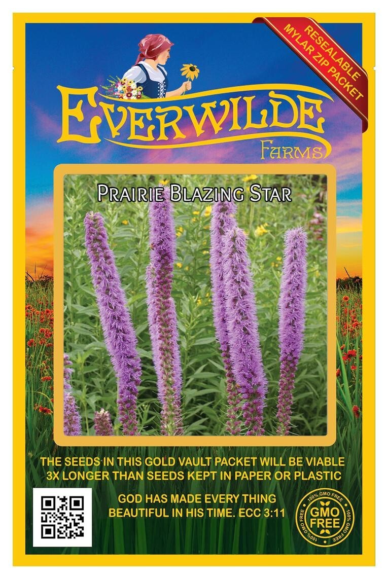 1 Oz Prairie Blazing Star Wildflower Seeds – Everwilde Farms Mylar Seed Packet