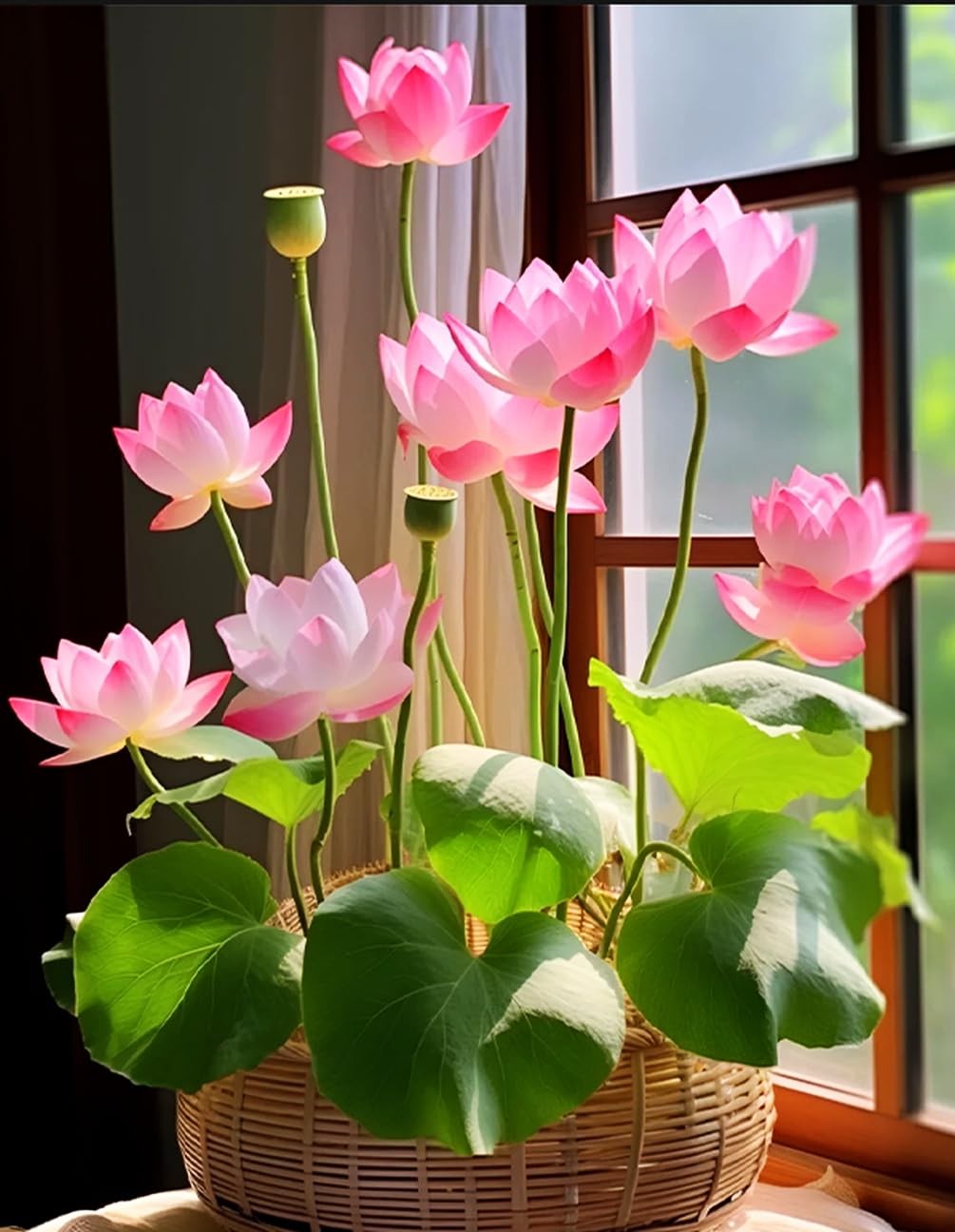 30 PCS Lotus Seeds for Water Lilies – Pink, Purple, Red Aquatic Plants