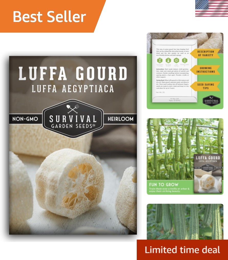 Luffa or Loofah Seed for Planting – 1 Packet with Instructions to Plant and G…