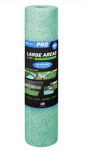 Growtrax Grass Seed Mat, Rio Bermuda – 500 Sqft PRO Large Area