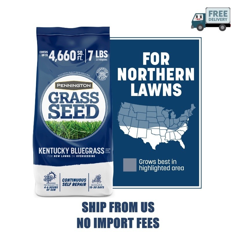 Pennington Kentucky Bluegrass Northern Grass Seed Mix for Sun to Partial Shade,
