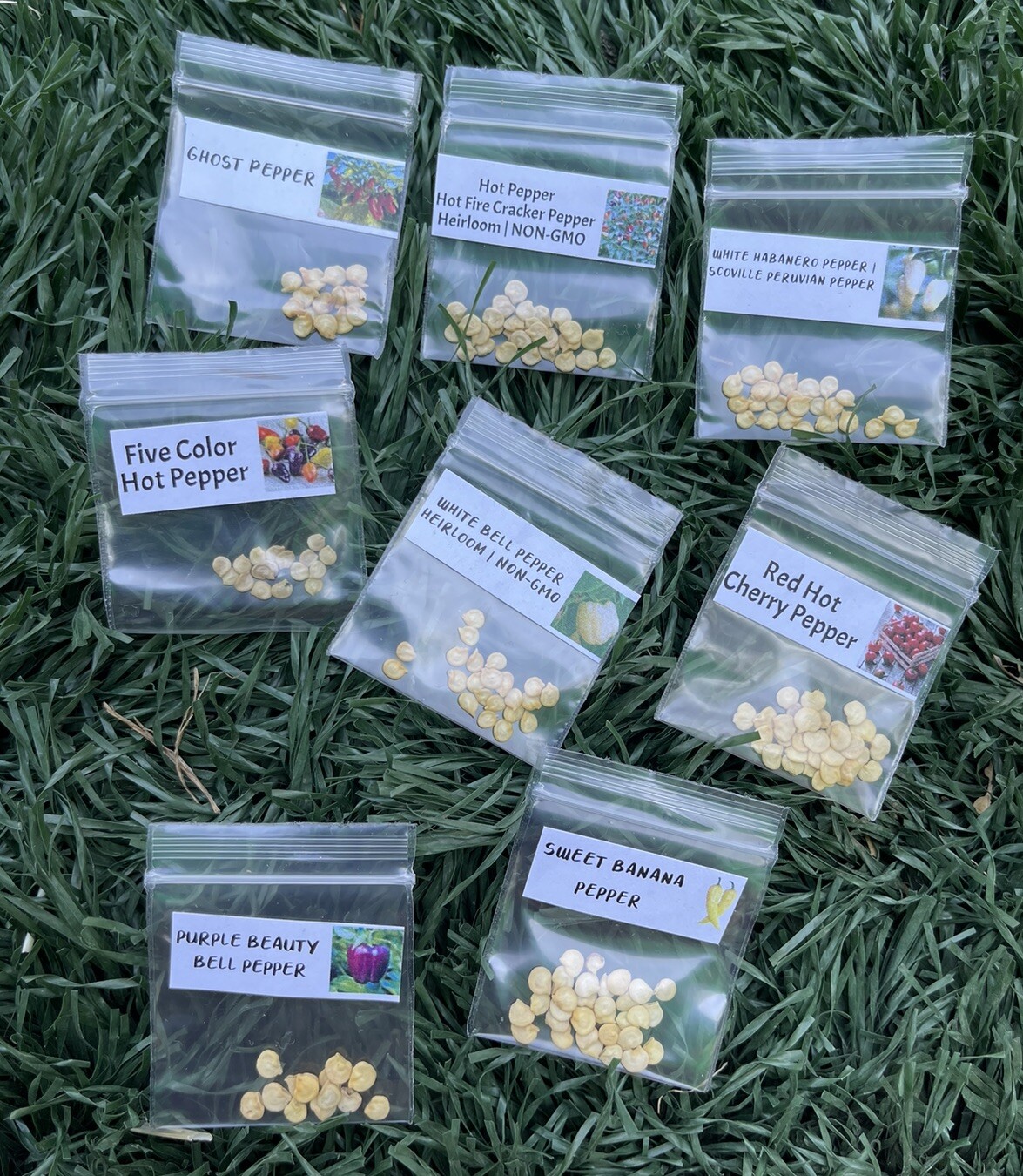 8 Packets of Pepper Seeds Combo + 2 Mystery Seeds