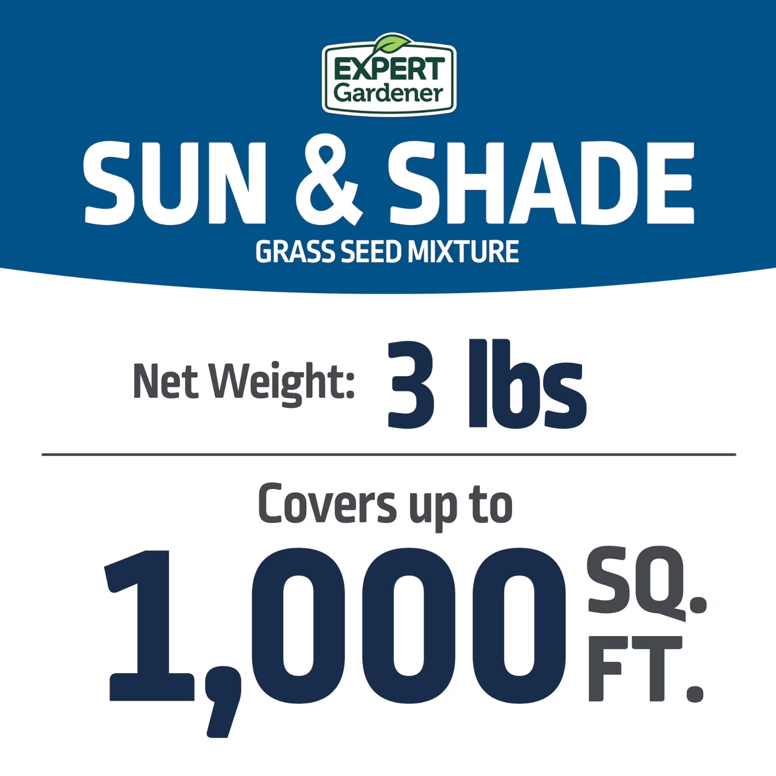 Expert Gardener Sun & Shade Northern Grass Seed Mix for Sun to Partial Shade