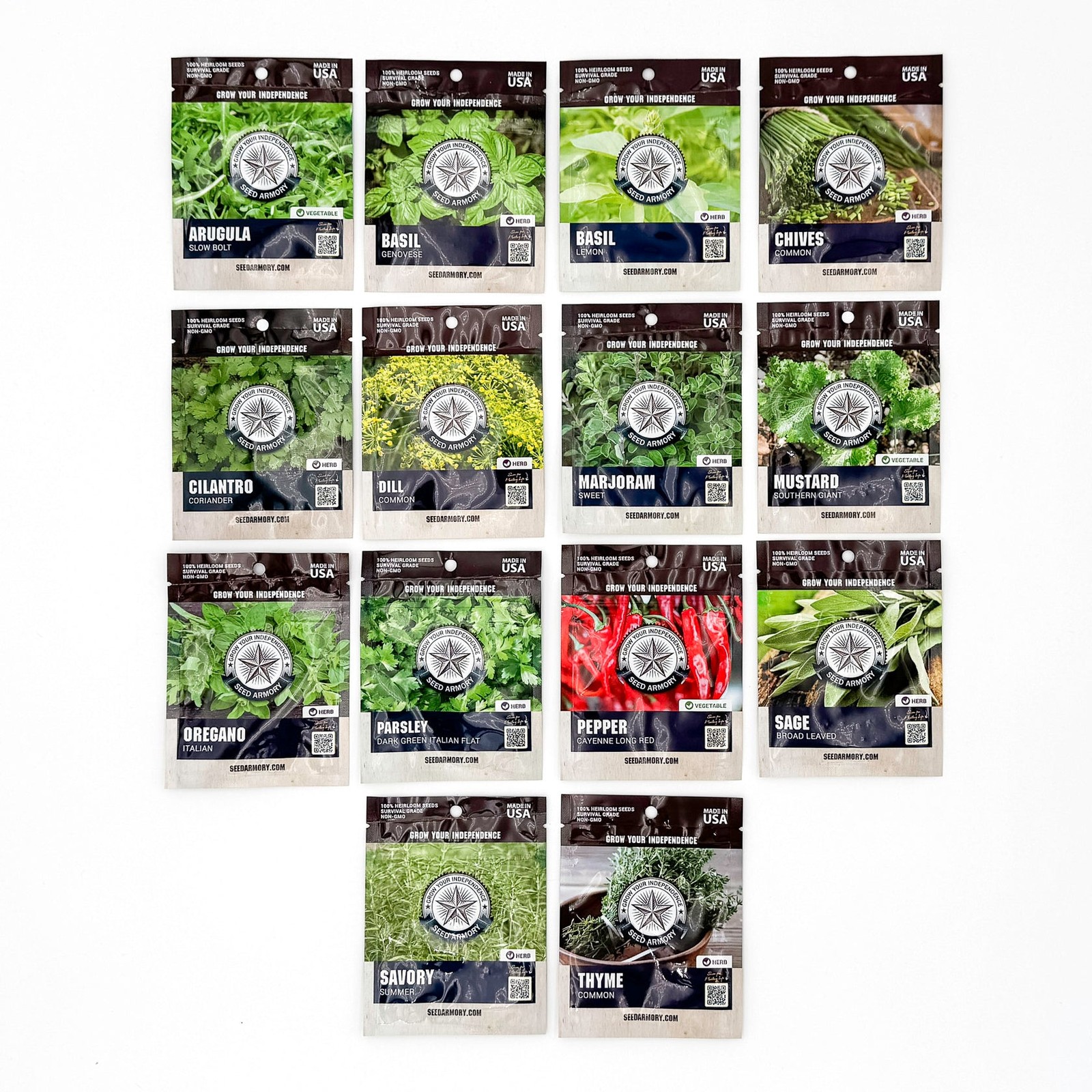 The Seed Armory Culinary Vault Seeds – 14 Varieties for Self-Sufficiency