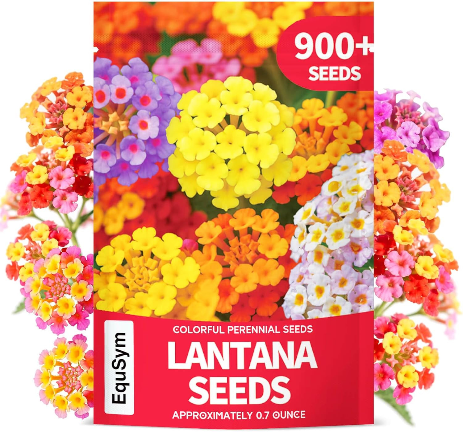900+ Lantana Flower Seeds – Mixed Colors | Heat & Drought-Tolerant, Easy to G…
