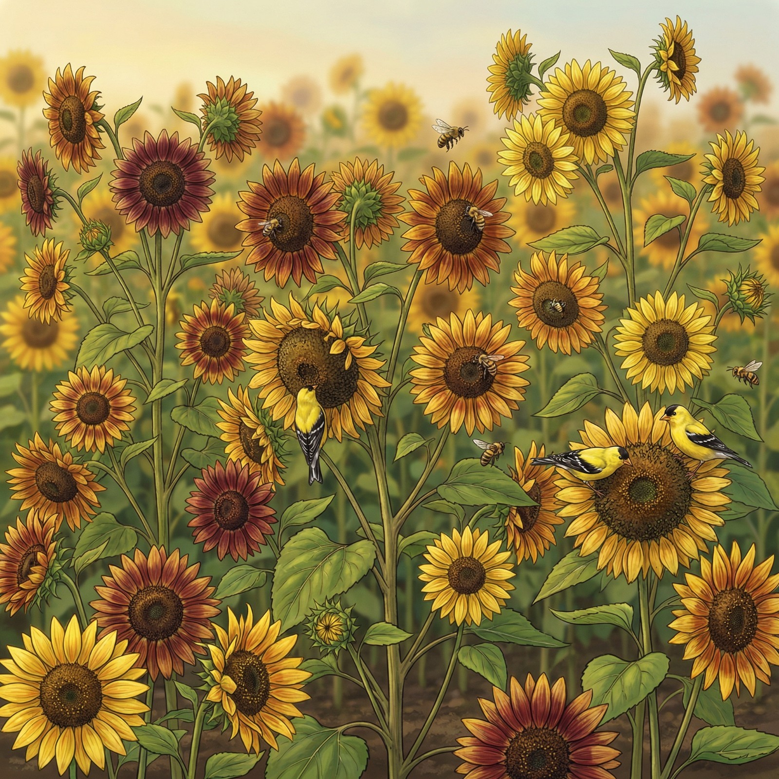 Sunflowers LANDSCAPER’S PACK Bulk Tall Branching Sunflowers Viable USA 400 Seeds