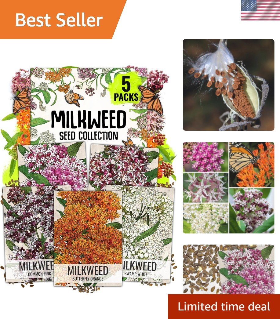 Milkweed Seeds for Planting a Butterfly Garden to Attract Monarch Butterflies…