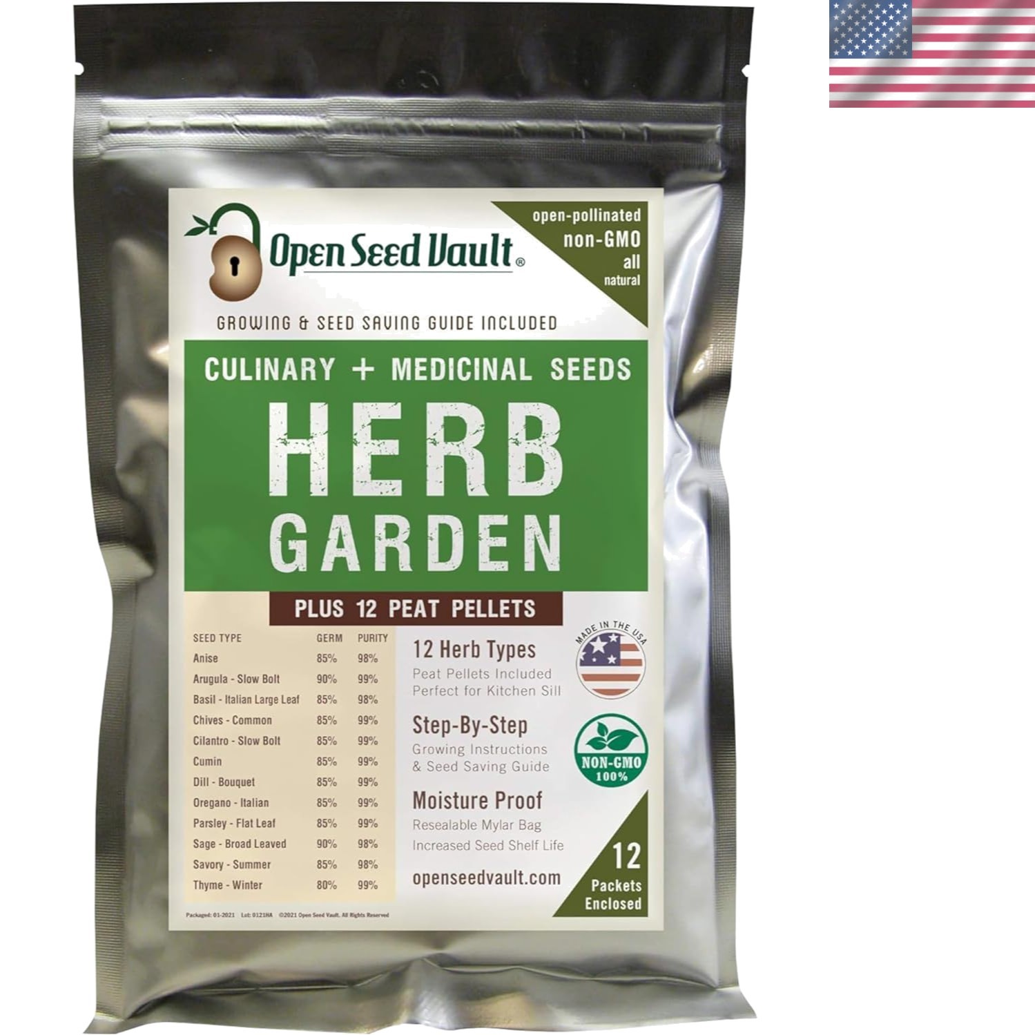 2026 Season Herb Seed Collection – 4,000 Heirloom Seeds for Indoor & Outdoor Use