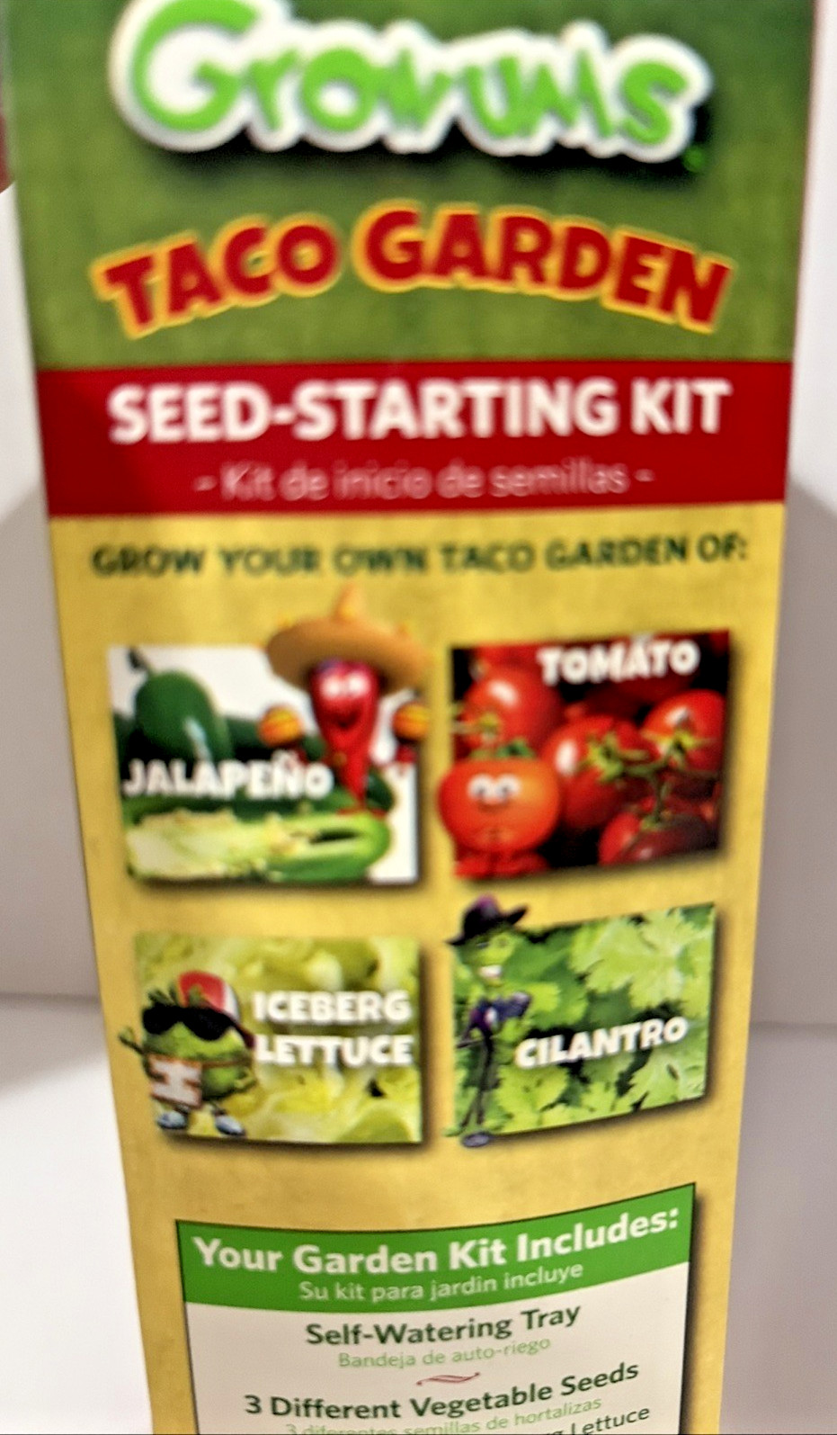 Interactive Gardening Kit-Grow Your Own Taco Garden! By Growums. New In Box