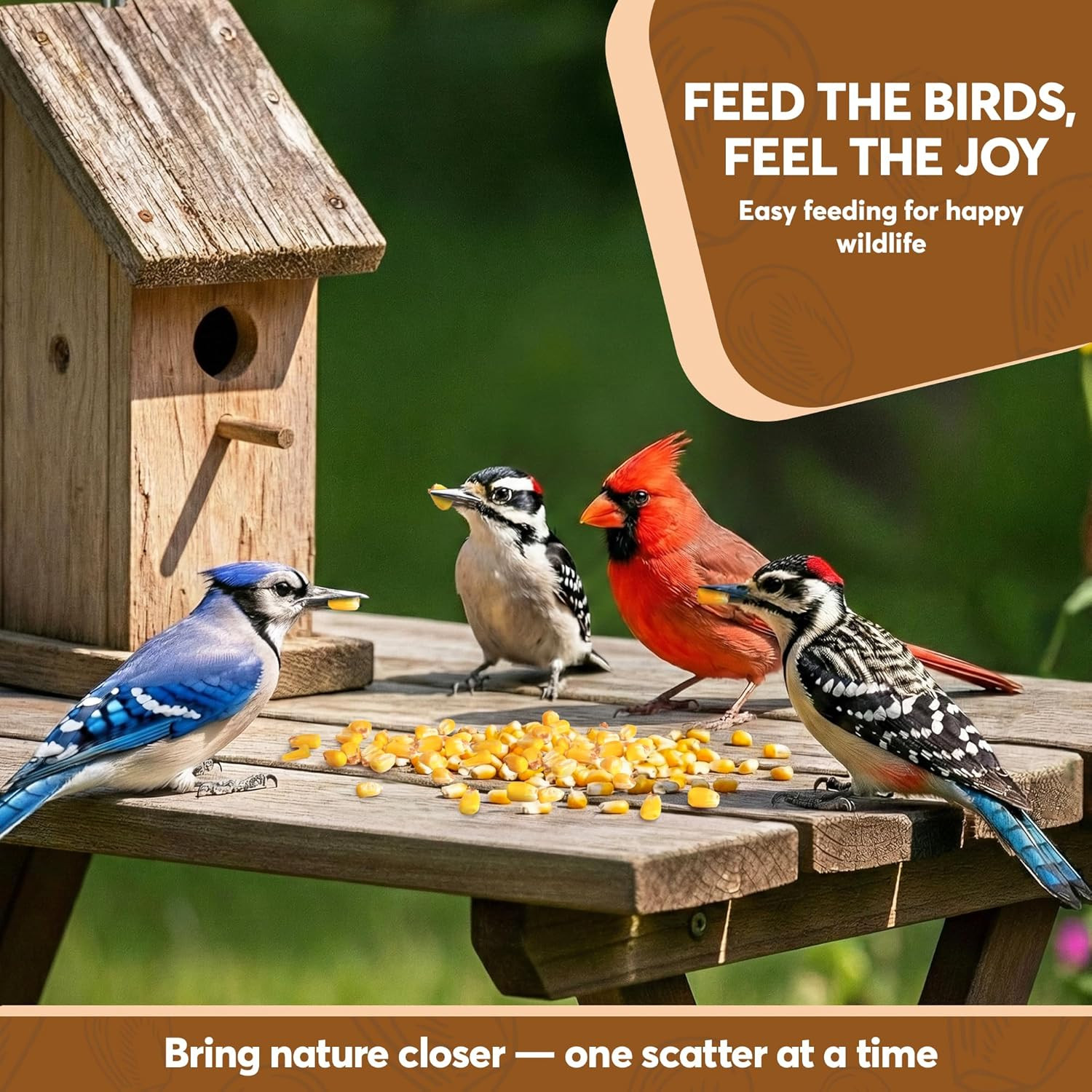 Whole Corn 10 LB– Premium Bird Seed & Wildlife Feed for Ducks, Deer, Squirrels,