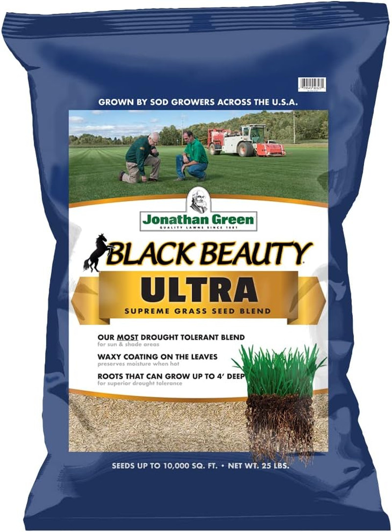 (10323) Black Beauty Ultra Grass Seed – Cool Season Lawn Seed (25 Lb)