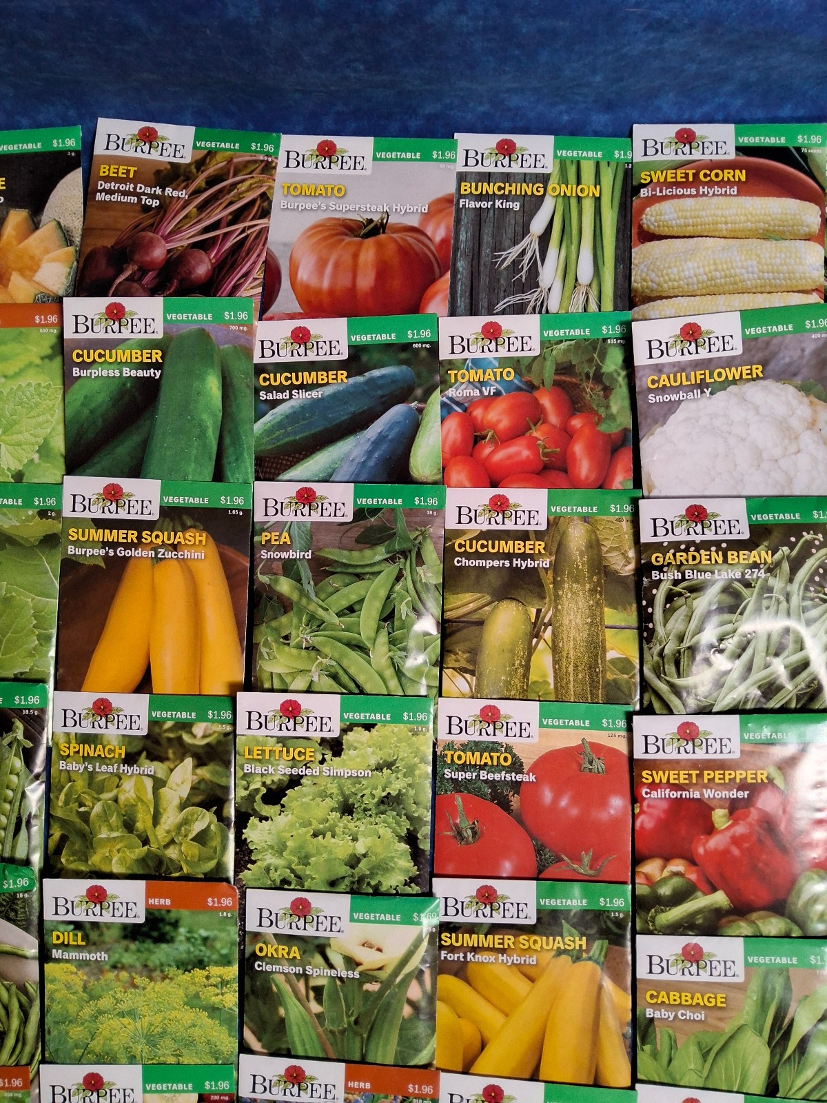 Mixed Lot of 52 Packs Burpee Vegetable Herb Flower Seeds – Dated 2025 – LOT SC
