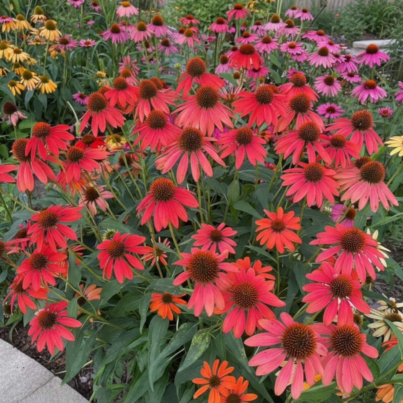 100 Red Coneflower Seeds – Vibrant Red Blooms for Pollinator Gardens