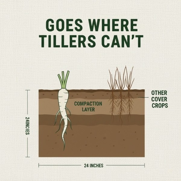Old Cobblers Farm™ Wicked Tuff Turf Daikon Tillage Radish Seed – Soil Builder