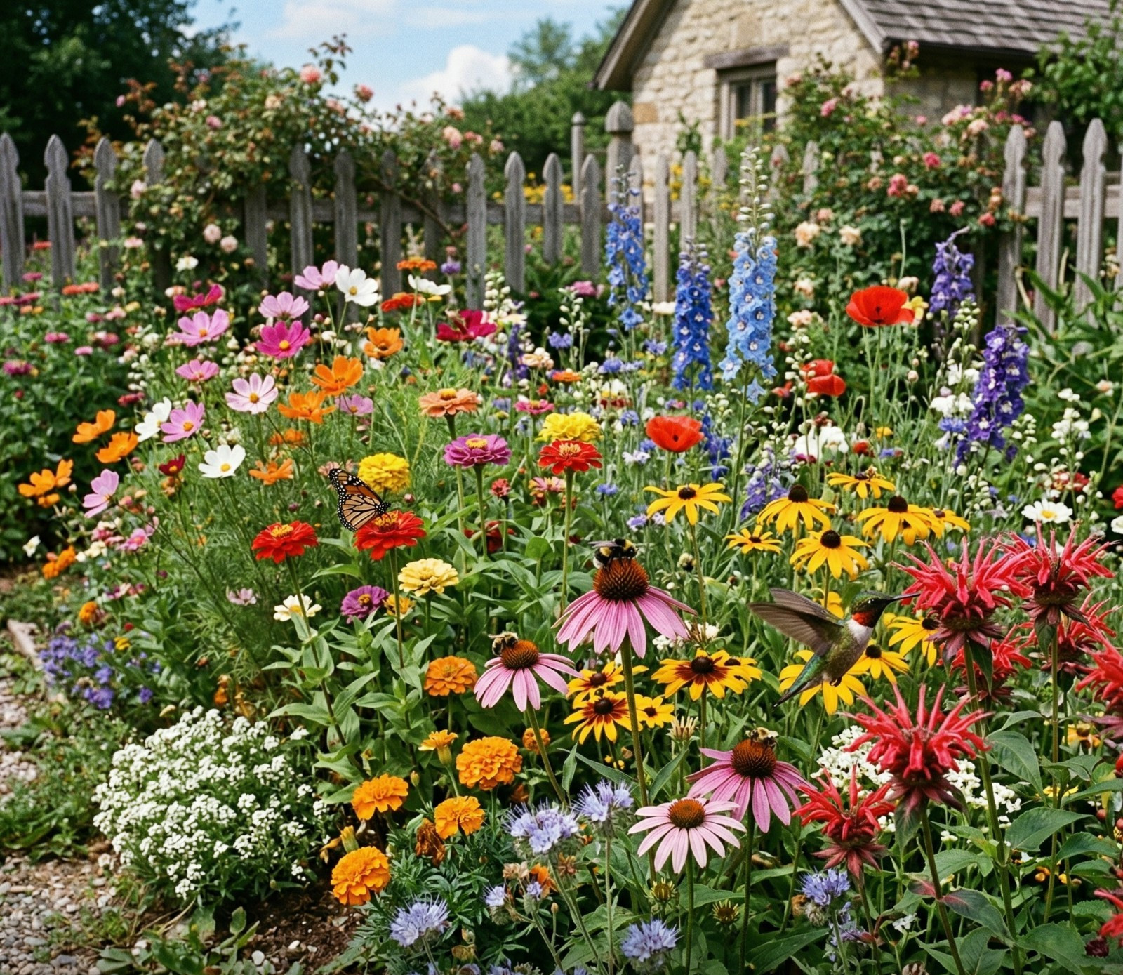 Landscaper’s Pack FULL SEASON POLLINATOR GARDEN Bees Butterflies 5000+ Seeds!