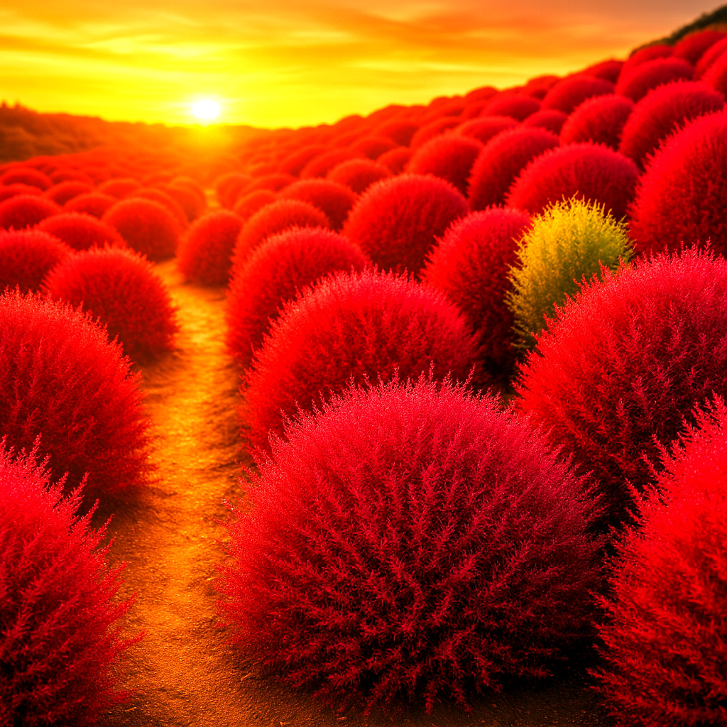 200+ RARE BURNING BUSH SEEDS COLD HARDY COLOR GRASS ORNAMENTAL AUTUMN HEDGE USA