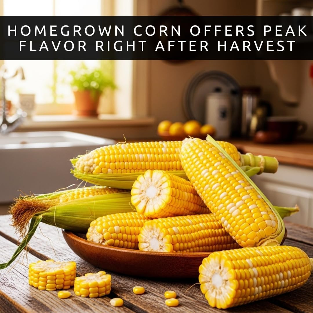 Peaches and Cream Sweet Corn Seeds 100 Seeds – Bicolor Yellow and White Kernels,