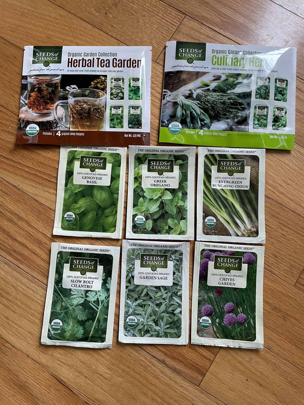 Culinary Herb & Herbal Tea Garden Seeds Variety Pack – 14 Organic Non-GMO