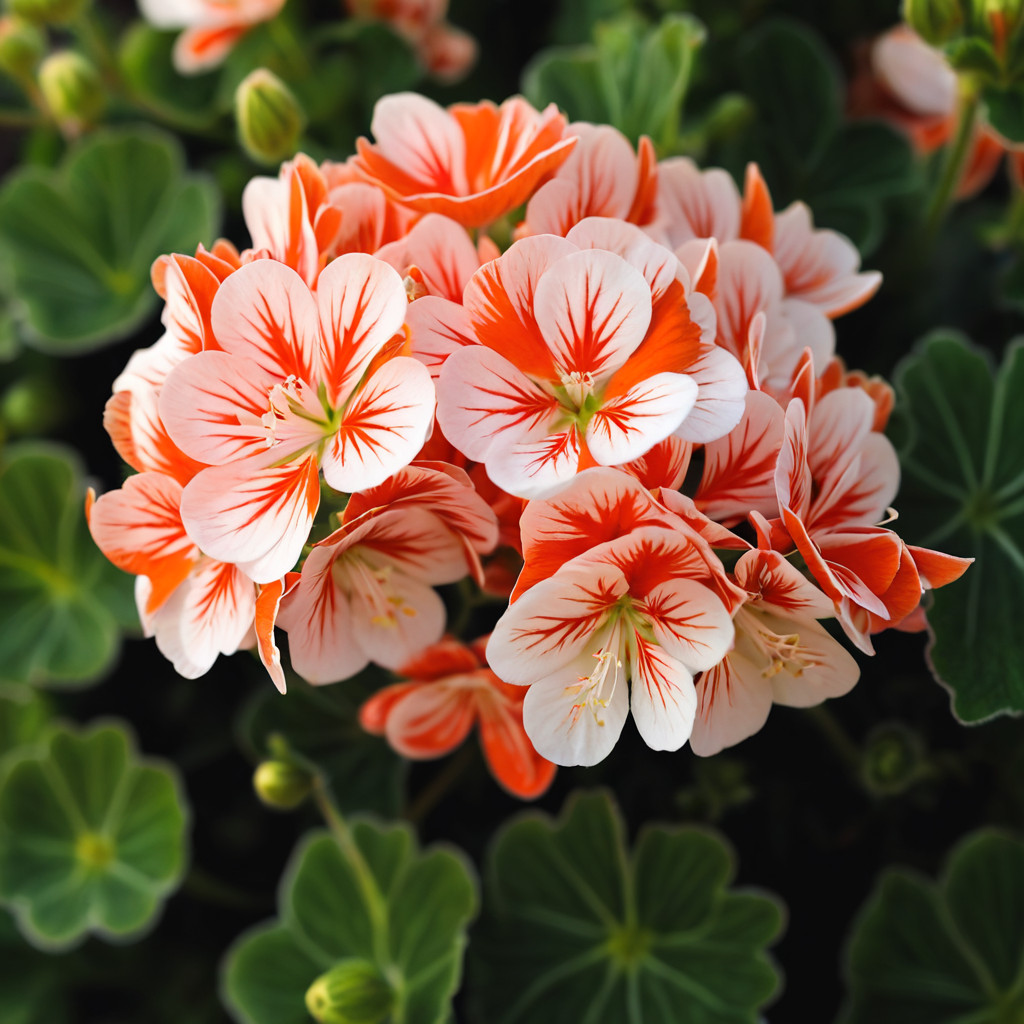 10 Geranium Seeds Flowers Perennial Flower Seed Pollinator “Orange White”