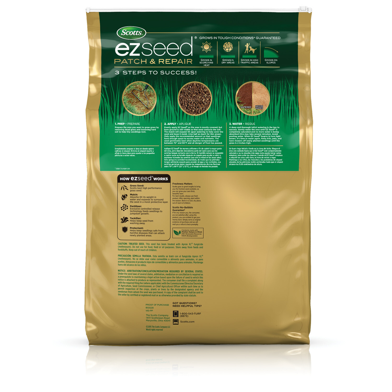 Scotts EZ Seed Patch & Repair Bermudagrass 20 lbs. Covers up to 445 sq. ft.
