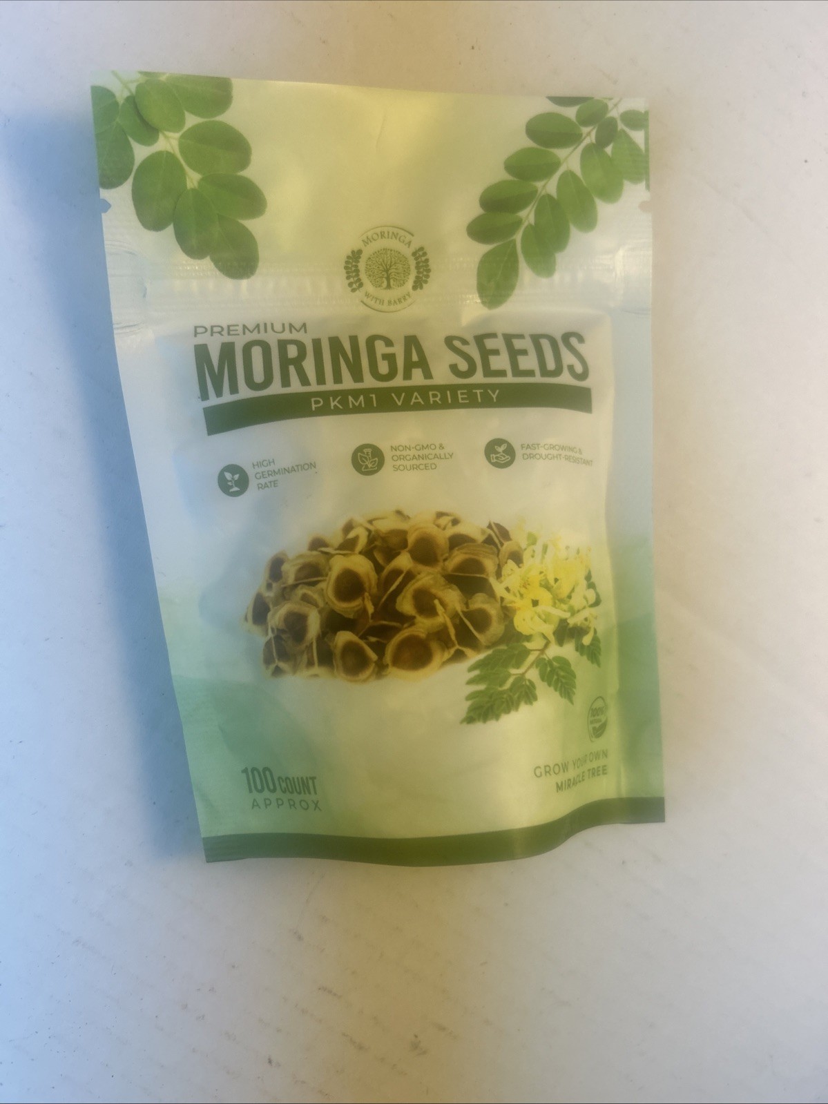Moringa with Barry PKM1 Variety Edible Fast Growing Drought Resistant Tree Seeds