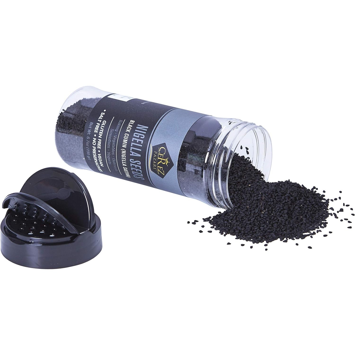 Cerez Pazari Nigella Seeds 7 oz, Black Cumin Seeds, Black Caraway Nigella See…