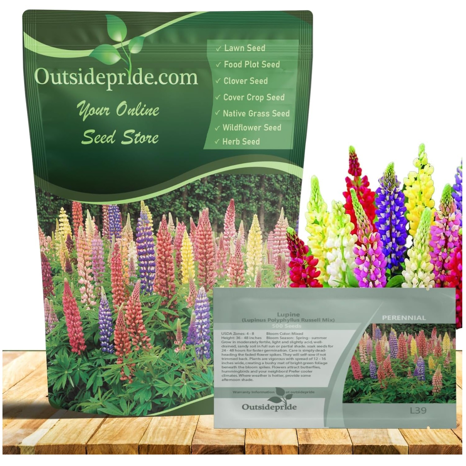 Vibrant Russell Lupine Mix – 1/4 lb. Seeds for Fall Planting