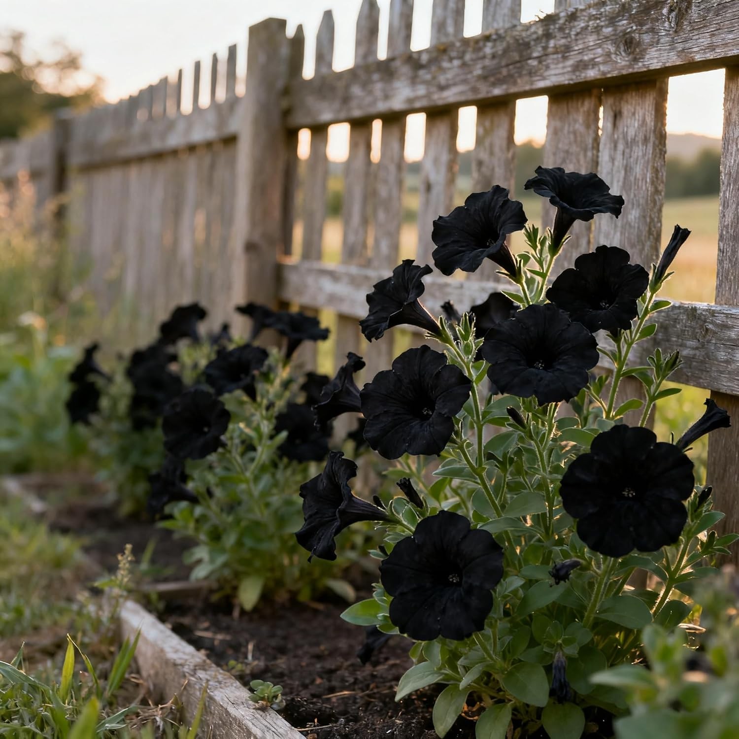 300+ Petunia Seeds for Planting, Black Petunia Flowers Seeds Garden Hanging Bask