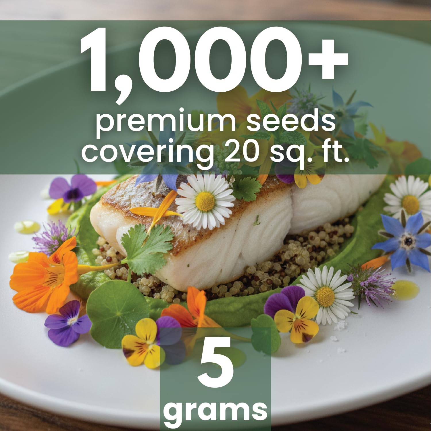 Gourmet Edible Mix – 1,000 Premium Seeds for Planting – Fresh Culinary Flower…
