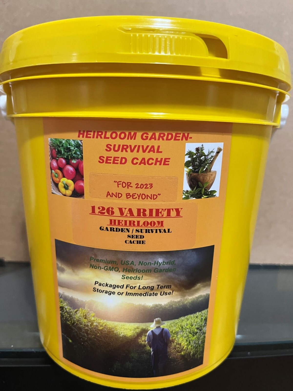 55,000 Seed; 126 Heirloom Variety Garden Survival Seed Cache + $30 HERB PACK