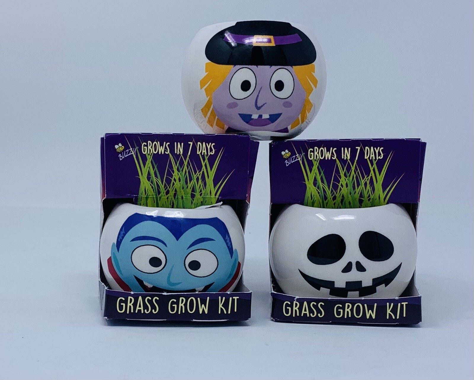 Buzzy, Inc./Grass Grow Kit/Halloween Party-set of 3