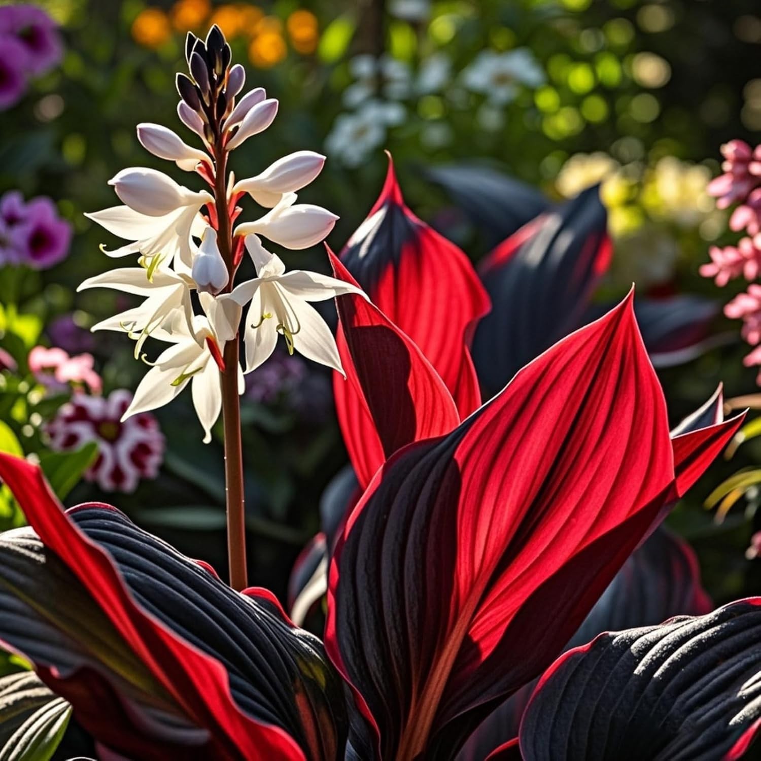 200 Hosta Seeds – Non-GMO Black Red Hostas Plants Seeds for Planting Perennial