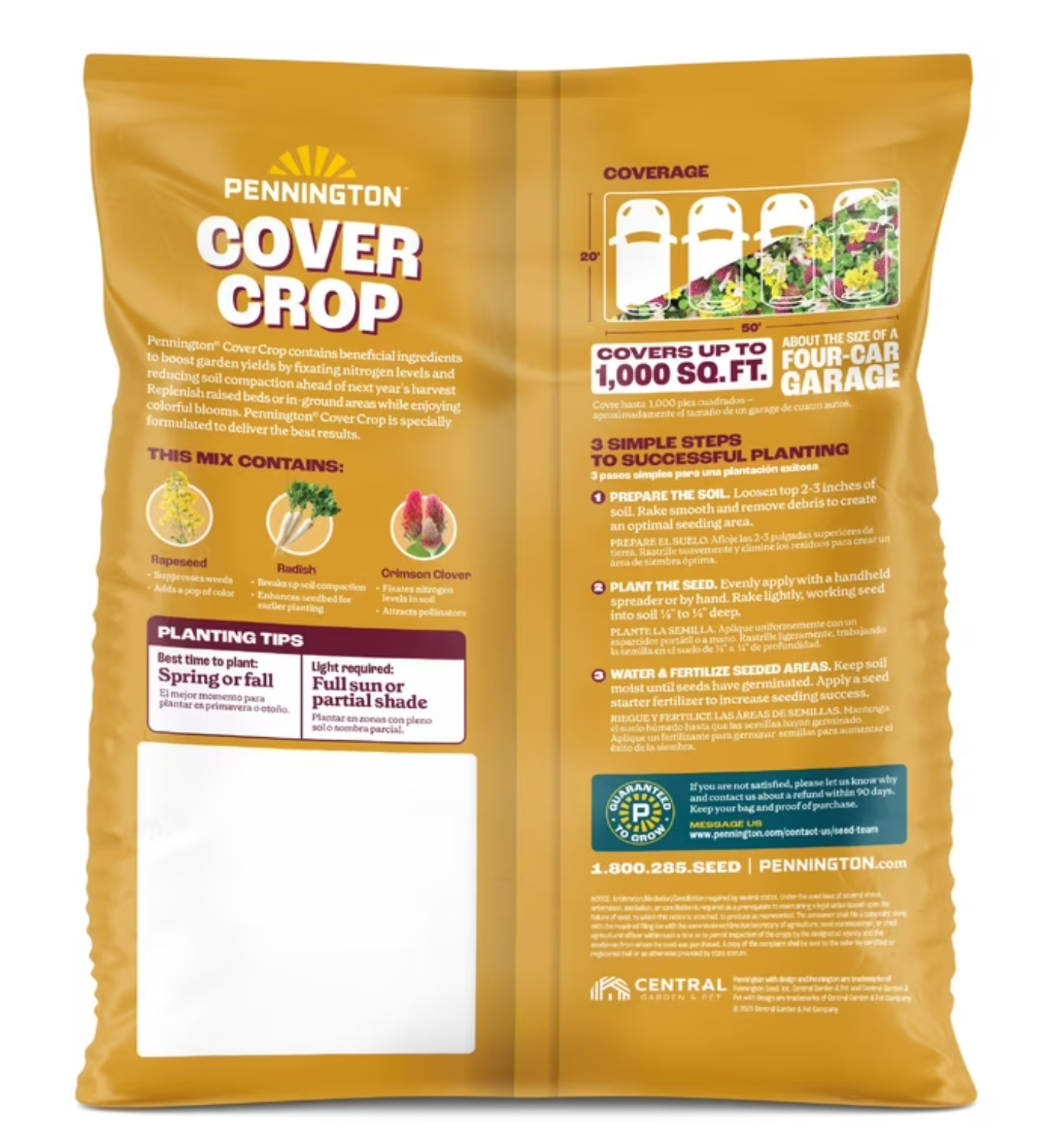 Pennington Cover Crop 2lb Grass Seed Mix for Stronger Garden Soil