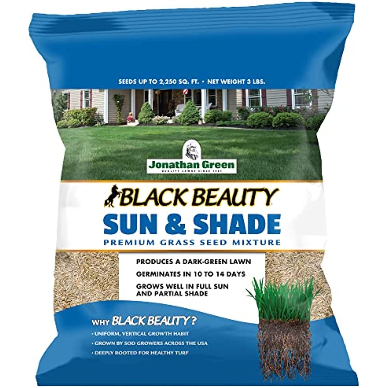 Jonathan Green (12002) Black Beauty Sun & Shade Grass Seed – Cool Season Lawn