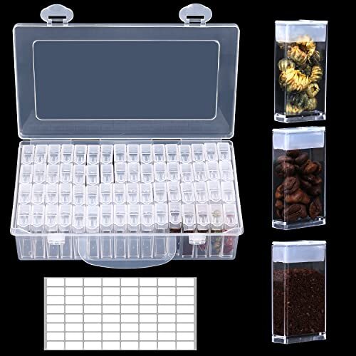 64 Slots Plastic Seed Storage Box Organizer Garden Seed Container Box