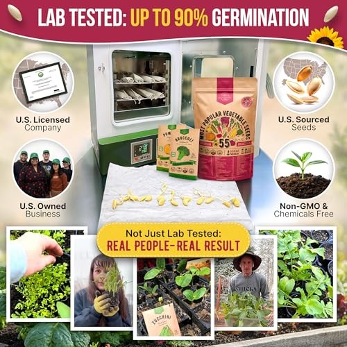 55 Variety Pack Heirloom Vegetable Seeds – 35,600+ Non-GMO Seeds for Planting