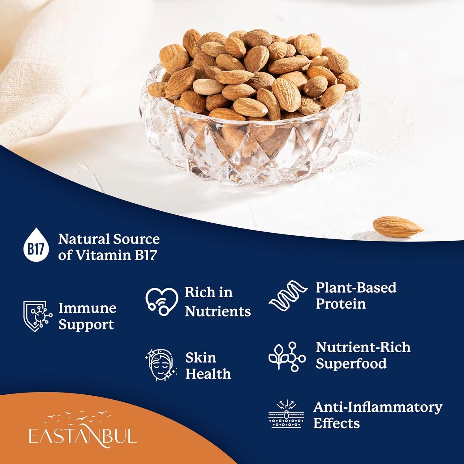 Versatile Sweet Apricot Kernels 10oz – Nutrient-Rich Snack & Culinary Ingredient