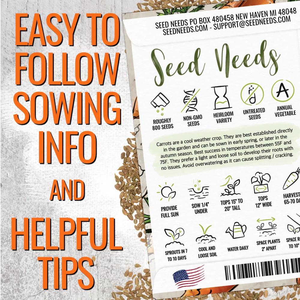 Scarlet Nantes Carrot Seeds For Planting (Daucus carota)
