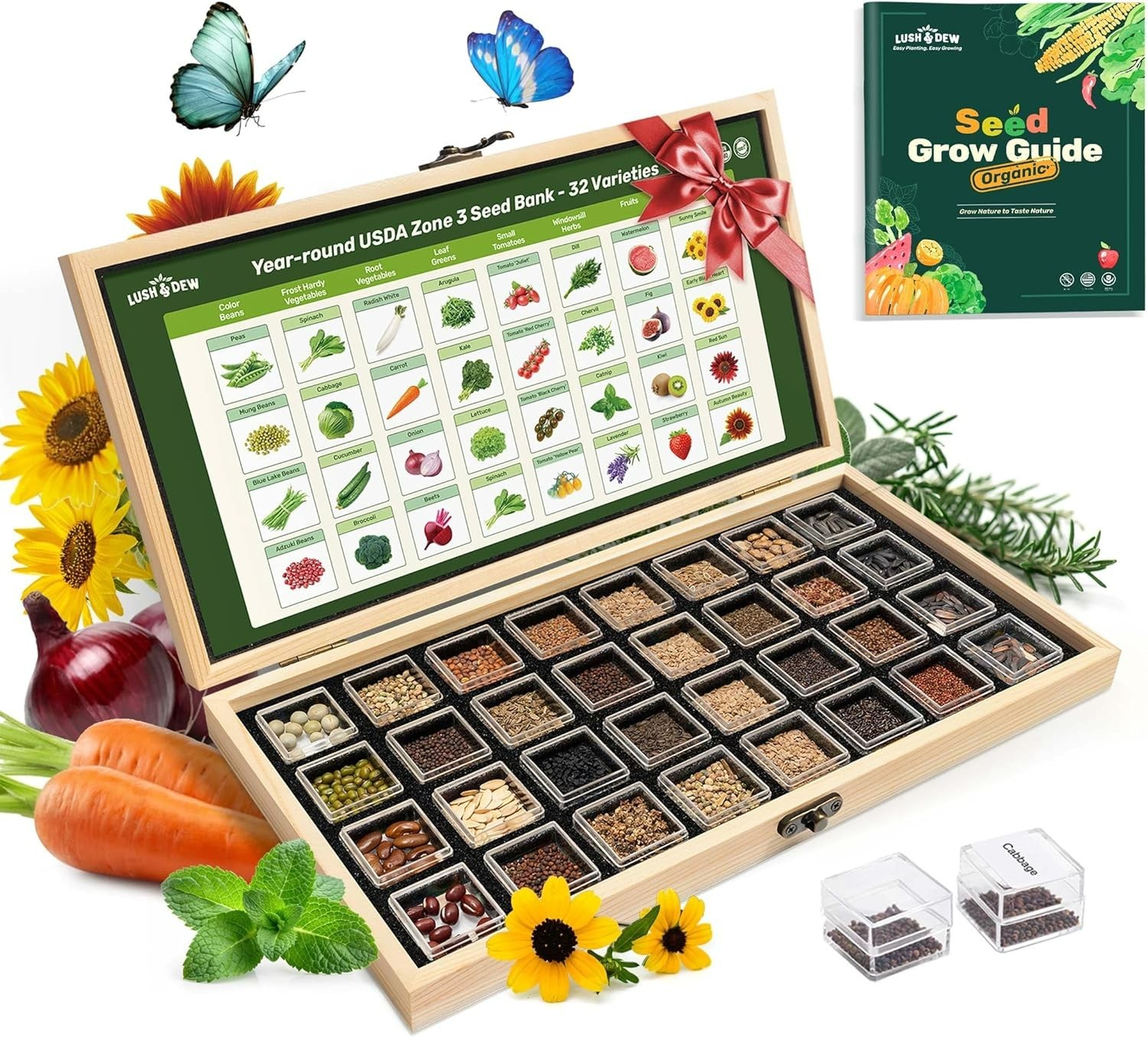 USDA Zone 3 Survival Seed Kit 32 Varieties Non GMO Heirloom Garden Seeds