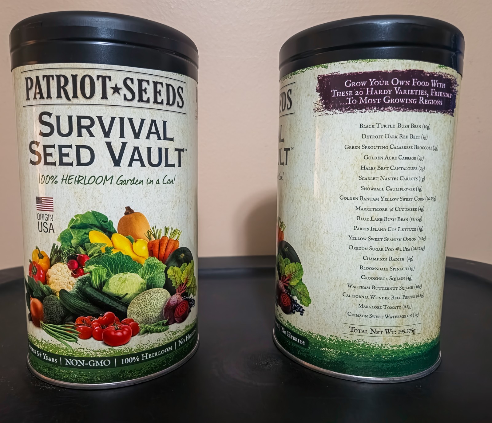 2 Patriot Seeds Survival Seed Vault Kits Non-GMO 100% Heirloom – No Hybrids USA