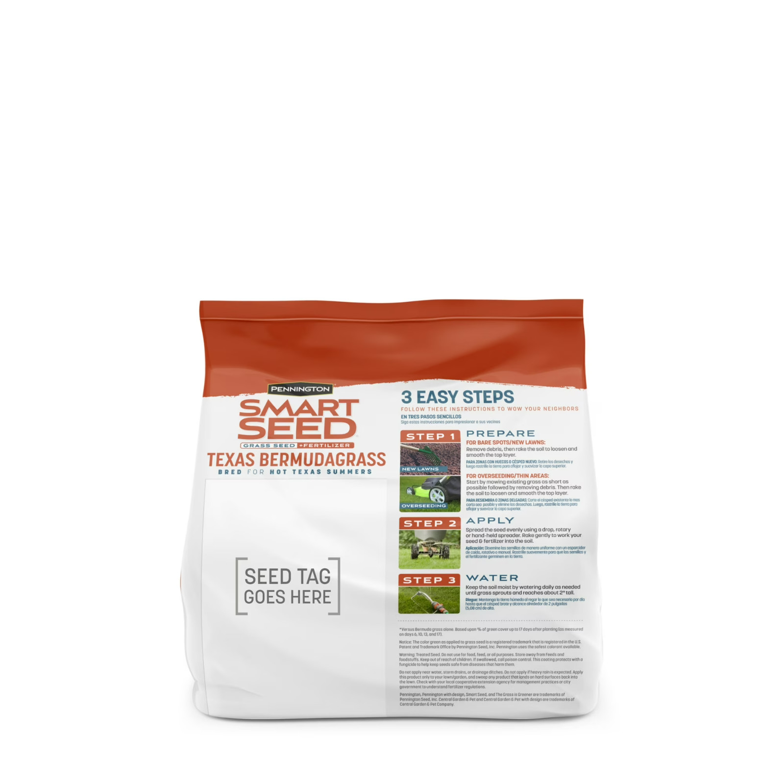 (3 Pack) Pennington Smart Seed Texas Bermuda Grass Seed 1.75 lb Full Sun Lawn