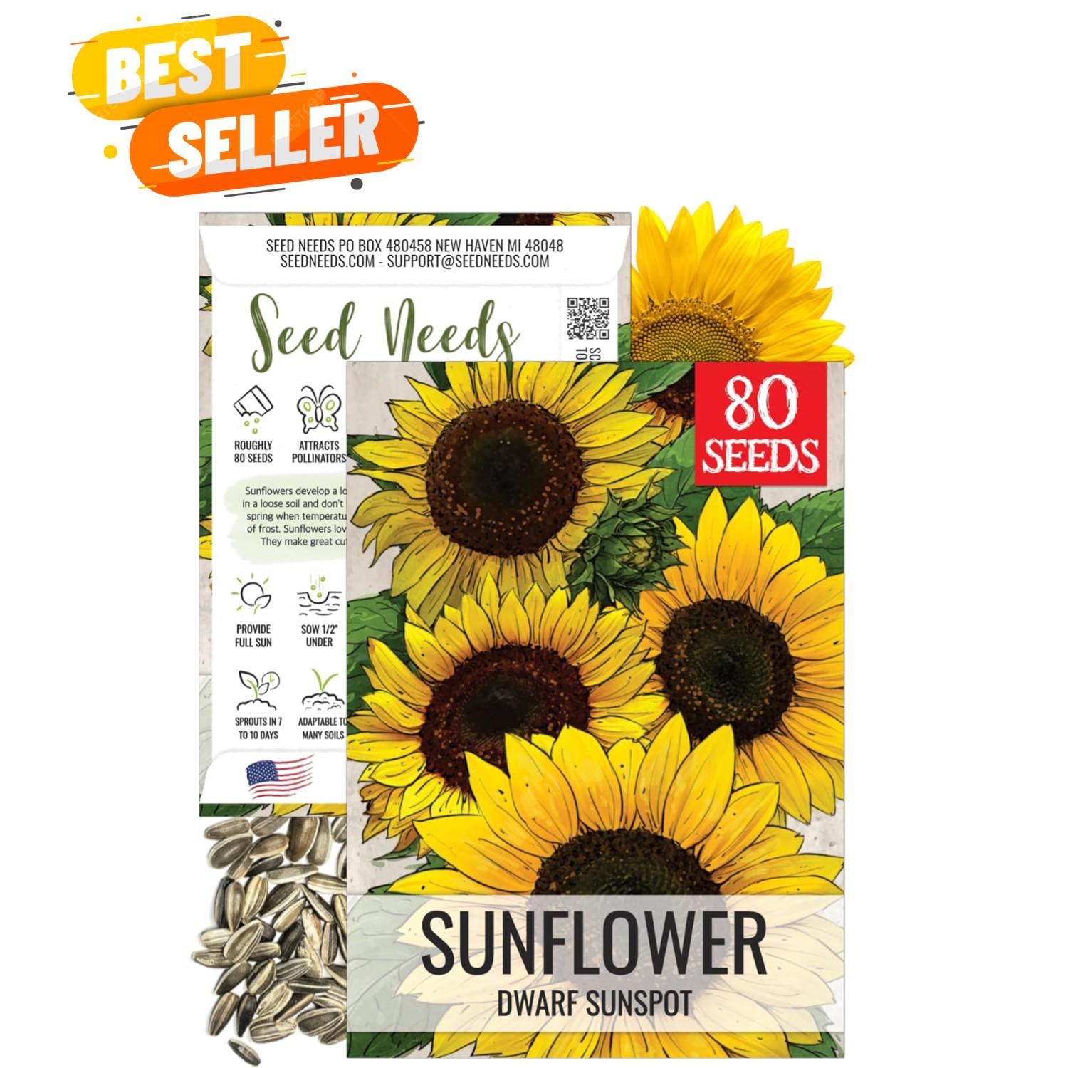 Heirloom Dwarf Sunspot Sunflower Seeds – Attract Pollinators & Brighten Gardens