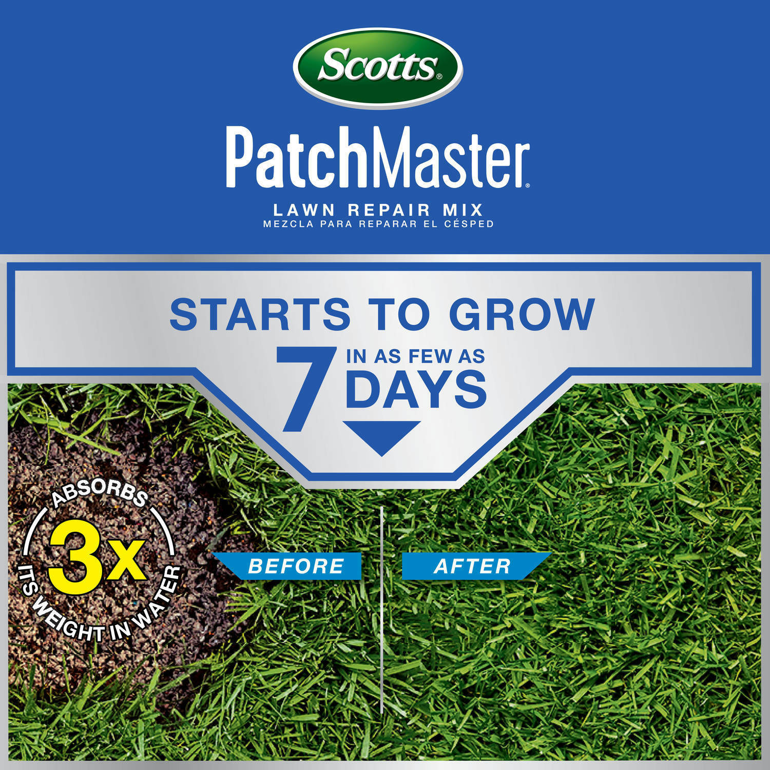 Scotts PatchMaster Lawn Repair Mix Sun + Shade Mix 10 lbs.