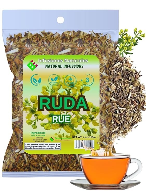 Ruda Seca Té (Rue Dried Herbs Tea) 4oz (113g) – Ruta Graveolens – 100% Natural,