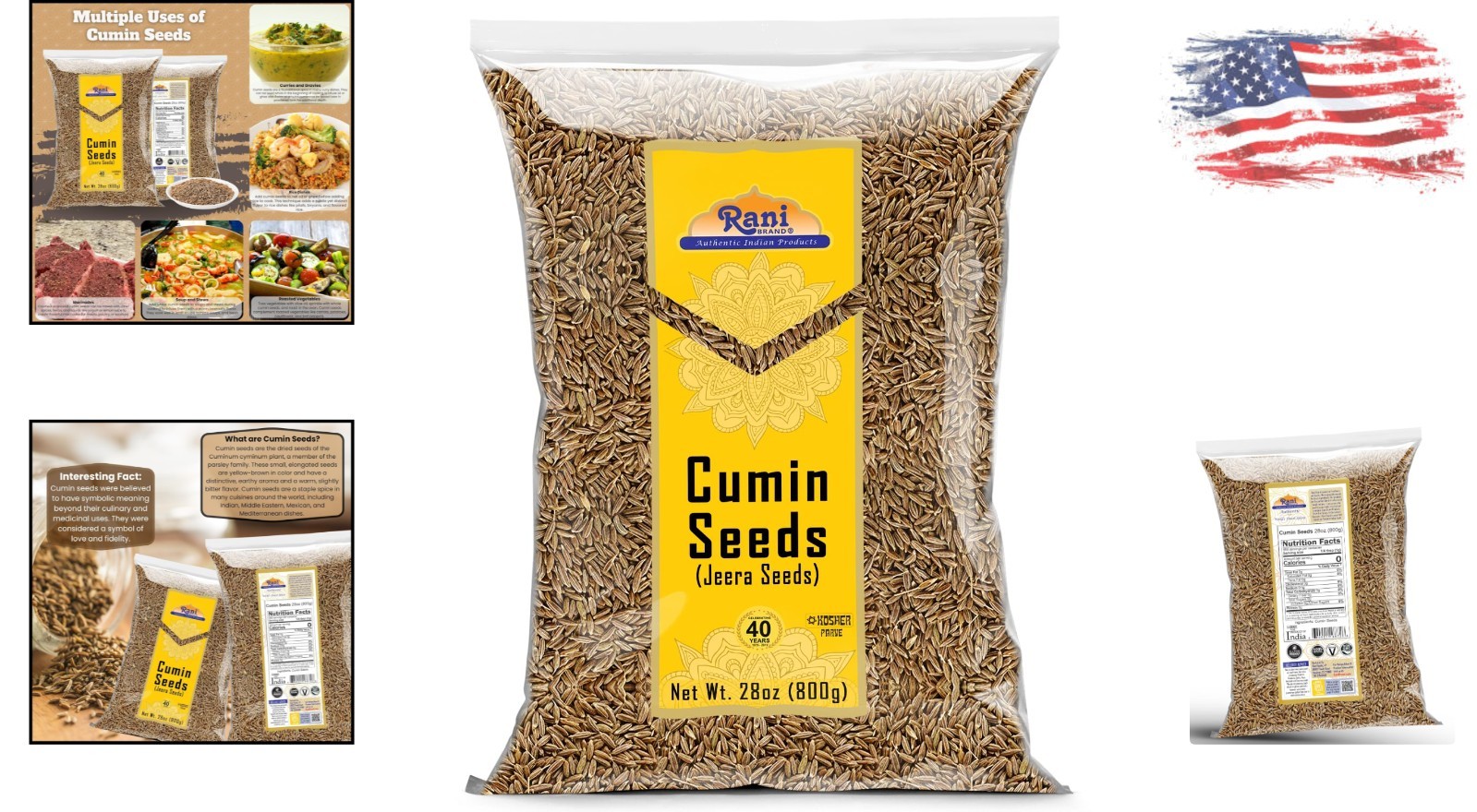 High-Quality Whole Cumin Seeds 28oz – All Natural, Non-GMO, Friendly