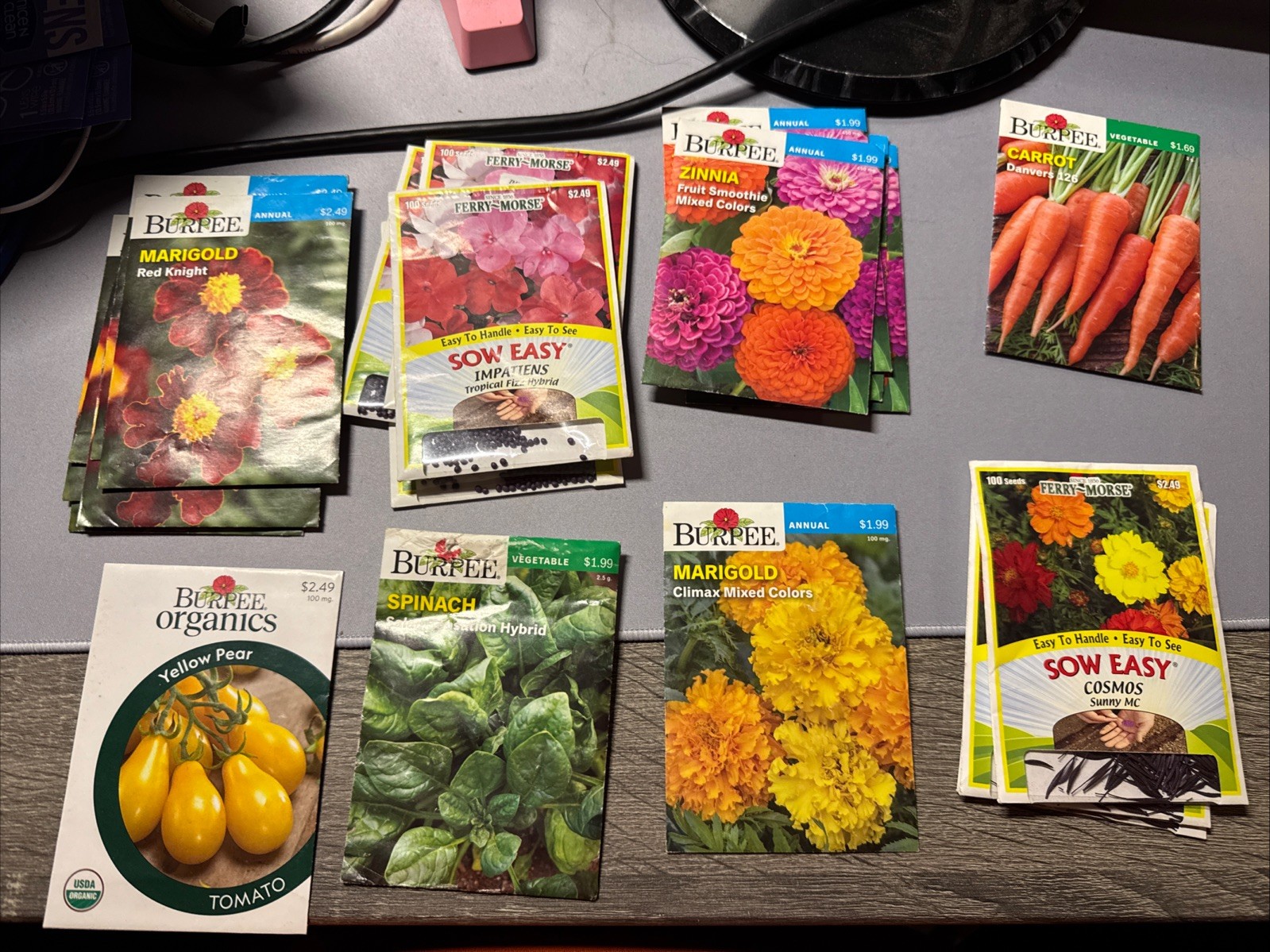 Lot Of 21 Vegetable And Flower Seed Packets Packs Mixed