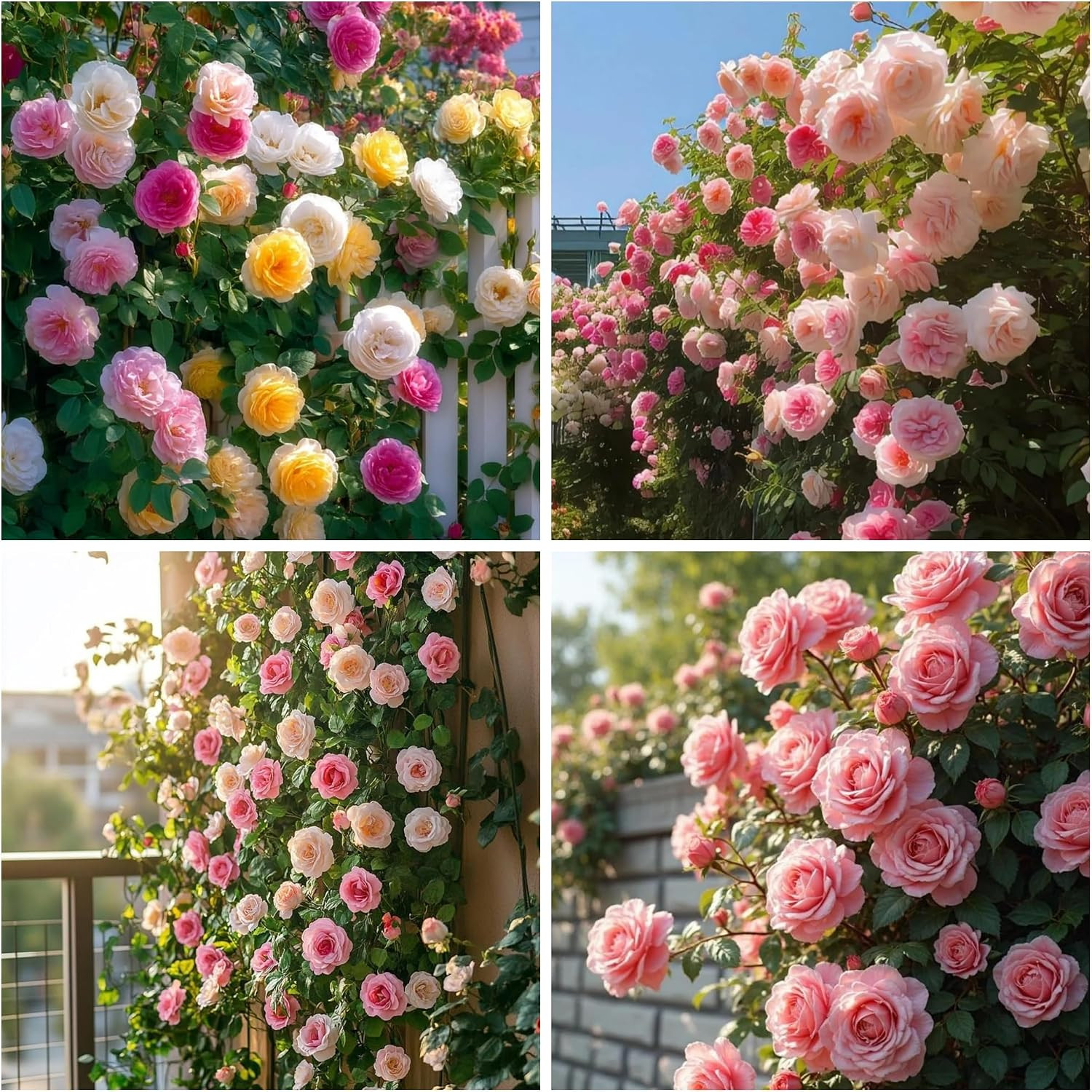 300 Mixed Color Climbing Rose Seeds for Planting Bush Perennial Shrub Heirloom
