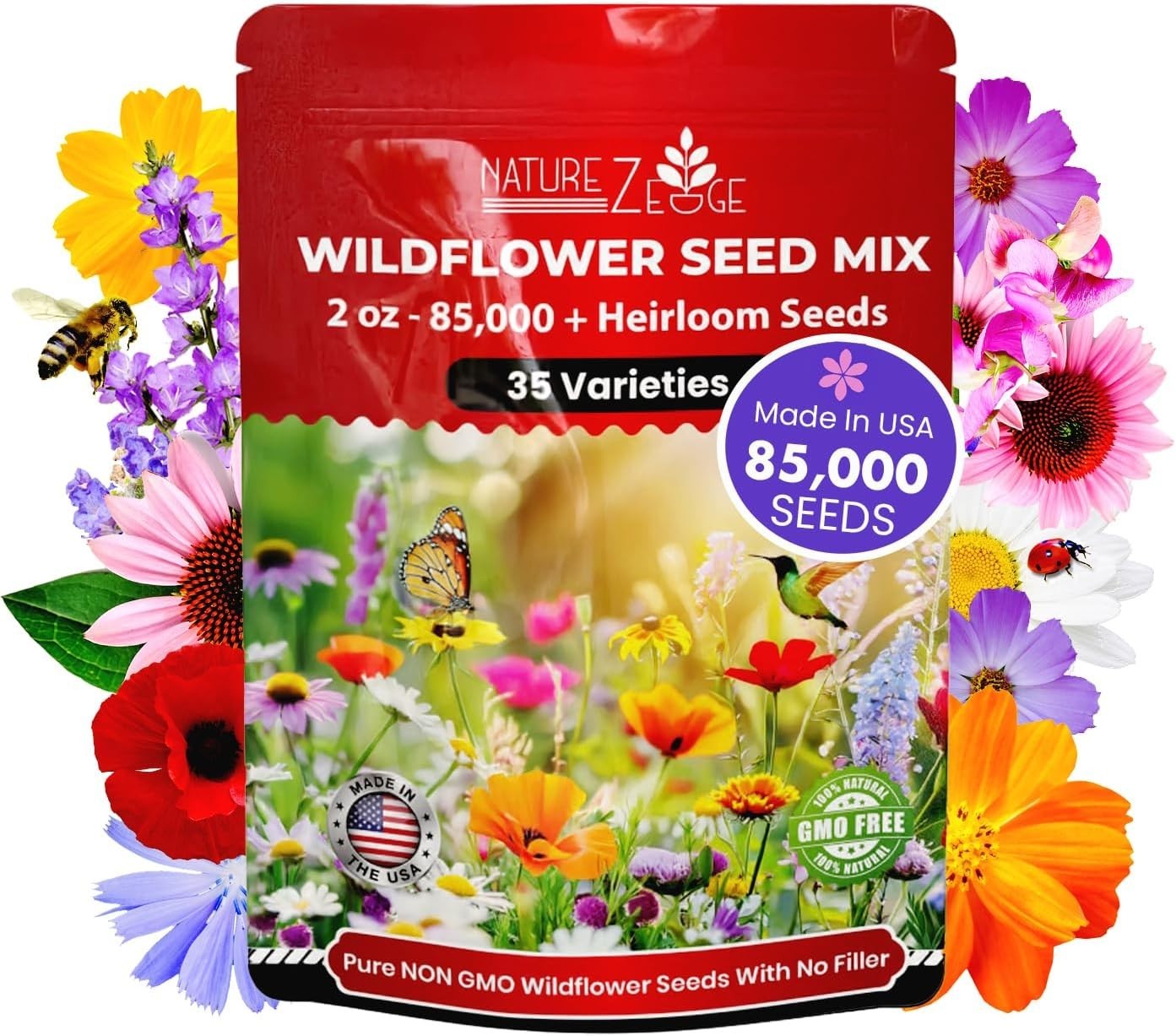Annual & Perennial Wildflower Seeds – 85,000 Seeds