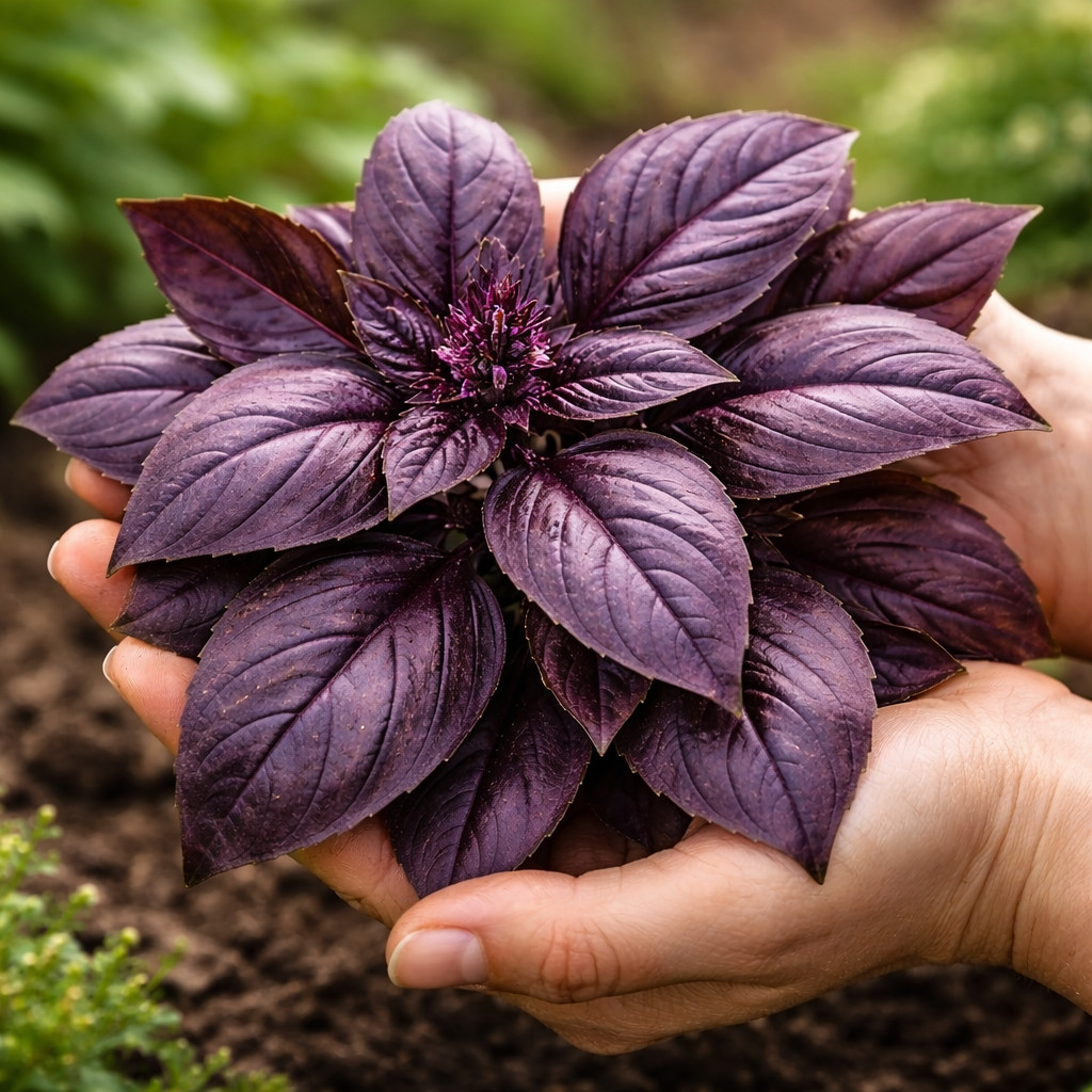 Red Rubin – Basil Seeds | Deep Purple Basil | Heirloom Garden Herb 100 seeds